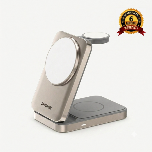 1-Charge Q.Port 3-in-l Foldable Qi2 15W Magnetic Wireless Charging Stand