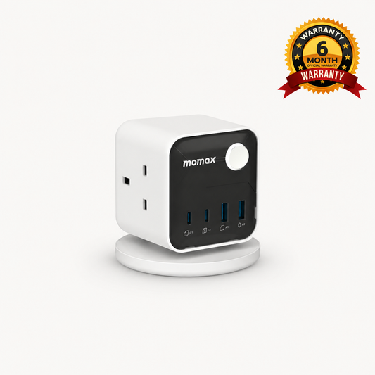 1-Charge Work Flow 3-Outlet GaN Power Cube 25W with USB Ports