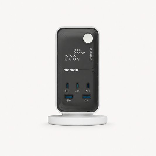 1-Charge Work Flow 6-Outlet GaN Power Tower 35W with USB Ports