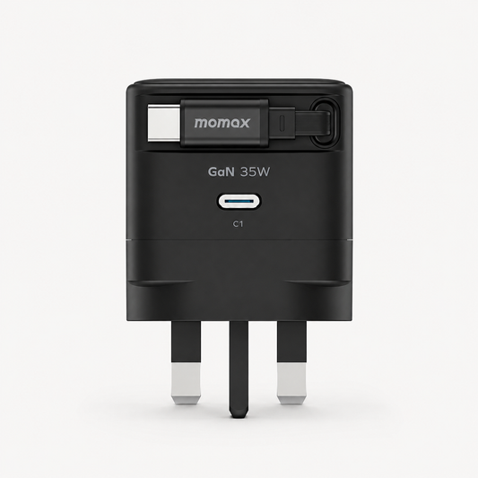 1-Charge+ 1-Port GaN Charger With Built-In USB-C Cable 35W