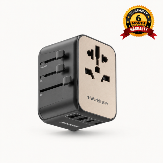 1-World 5-Port Travel Charger 35W