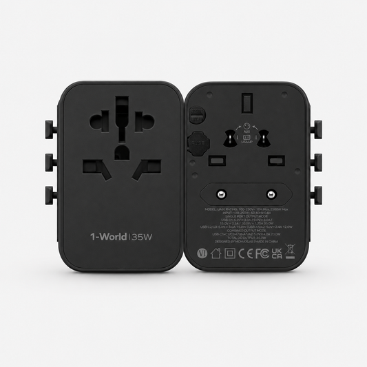 1-World 5-Port Travel Charger 35W