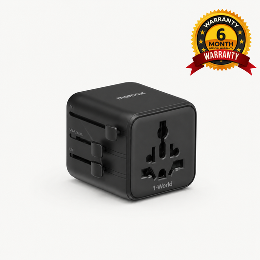 1-World Universal Travel Charger with Dual AC