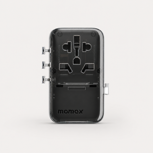 1-World+ Flow 4-Port Travel Charger With Built-In USB-C Cable 35W