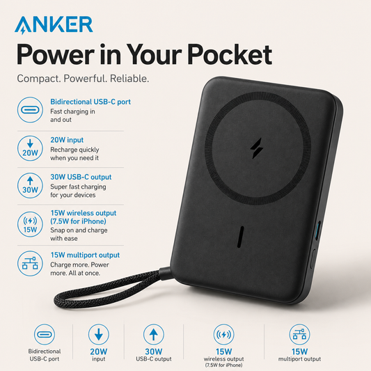 Anker Zolo Magsafe Power Bank 10000mAh