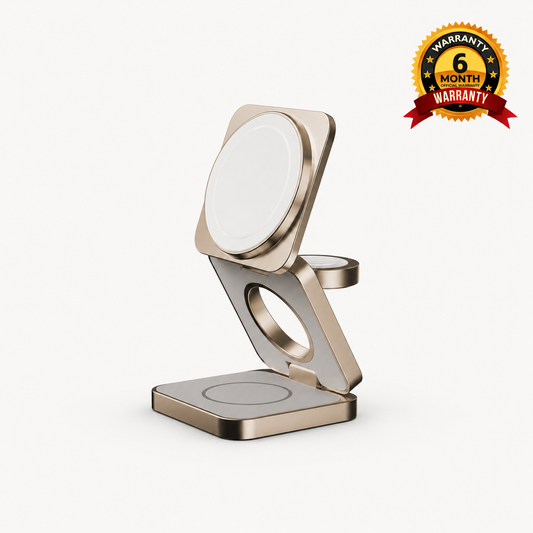 Q2.Mag 3-in-l Foldable Qi215W Magnetic Wireless Charging Stand
