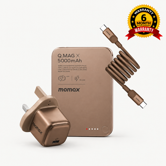 Sandstone Q.mag X 5000 mAh Wireless Battery Pack With Uk Pin Adapter & Mag.Link Cable (Vip Box)