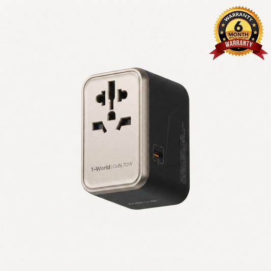 1-World Universal 5-Port Travel GaN Charger 70W