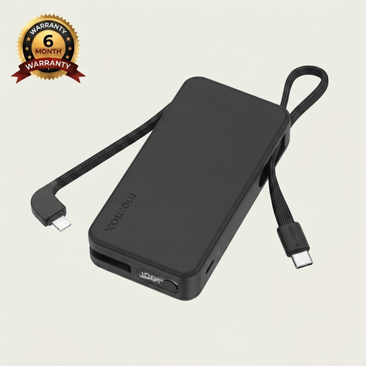 1-Power Vital+ Power Bank 10000mAh With Built-In USB-C Cable